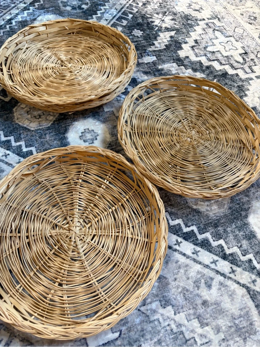 Natural Woven Rattan Basket Set - Neutral